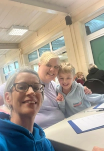 Natalie with parent and child