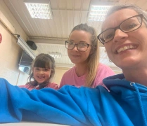 Natalie with parent and child